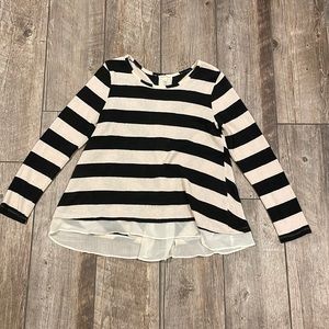 Cream and black sweater